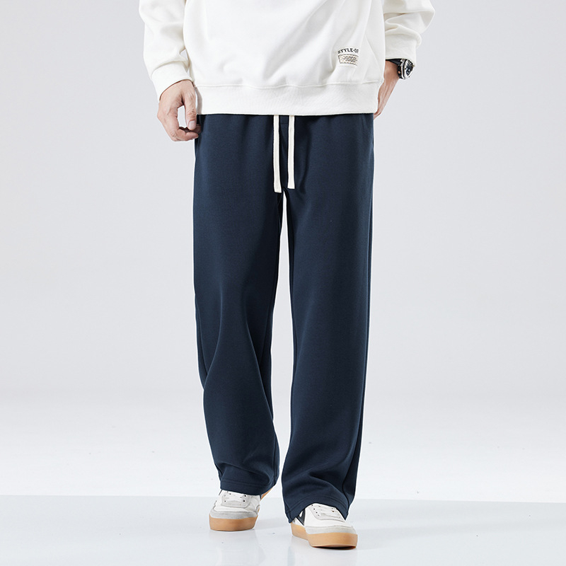 Mingge | Jesenske i zimske modne marke, jednostavne ležerne muške japanske labave drapirane široke ravne hlače