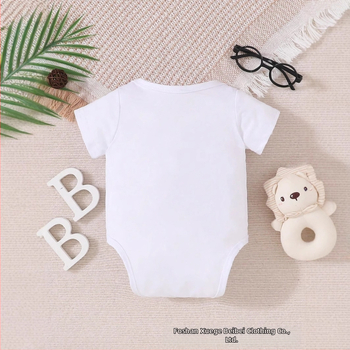 Διασυνοριακό εξωτερικό εμπόριο βρεφικά ρούχα Πασχαλινή χαριτωμένη ολόσωμη φόρμα με κοντομάνικα καρτούν ρούχα φεστιβάλ παιδικά ρούχα πολύχρωμα