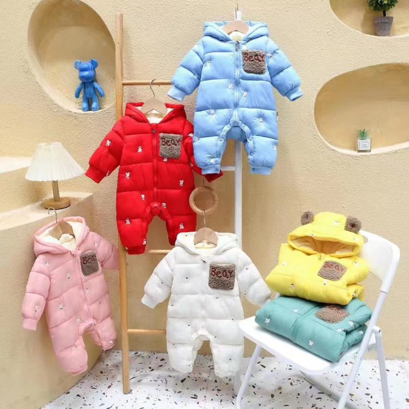 Nova dječja pamučna odjeća za penjanje za dječake i djevojčice, dječji flis podstavljeni, zadebljani topli bodi za zagrijavanje tijela, prekogranična vanjska trgovina