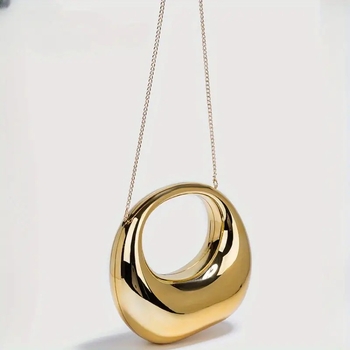 Златисто сребърна прозрачна акрилна чанта с гъши яйце, полумесец, облак, вечерна чанта, чанта с верижка, полумесец, клъч, чанта през рамо