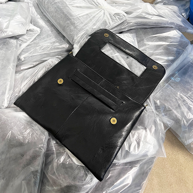 Uus kvaliteetne õlakott-portfell suure mahutavusega lihtne õlakott-portfell sidurikotiga ümbrikukott