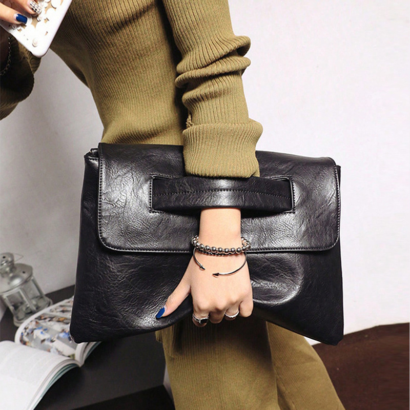 Uus kvaliteetne õlakott-portfell suure mahutavusega lihtne õlakott-portfell sidurikotiga ümbrikukott