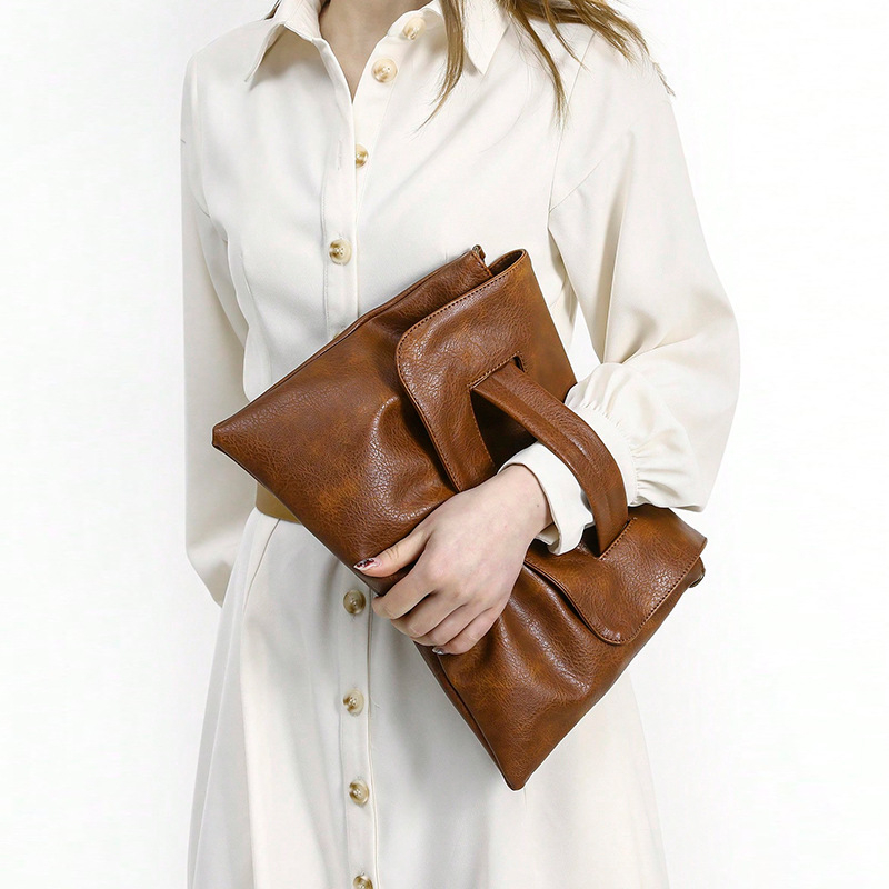 Uus kvaliteetne õlakott-portfell suure mahutavusega lihtne õlakott-portfell sidurikotiga ümbrikukott