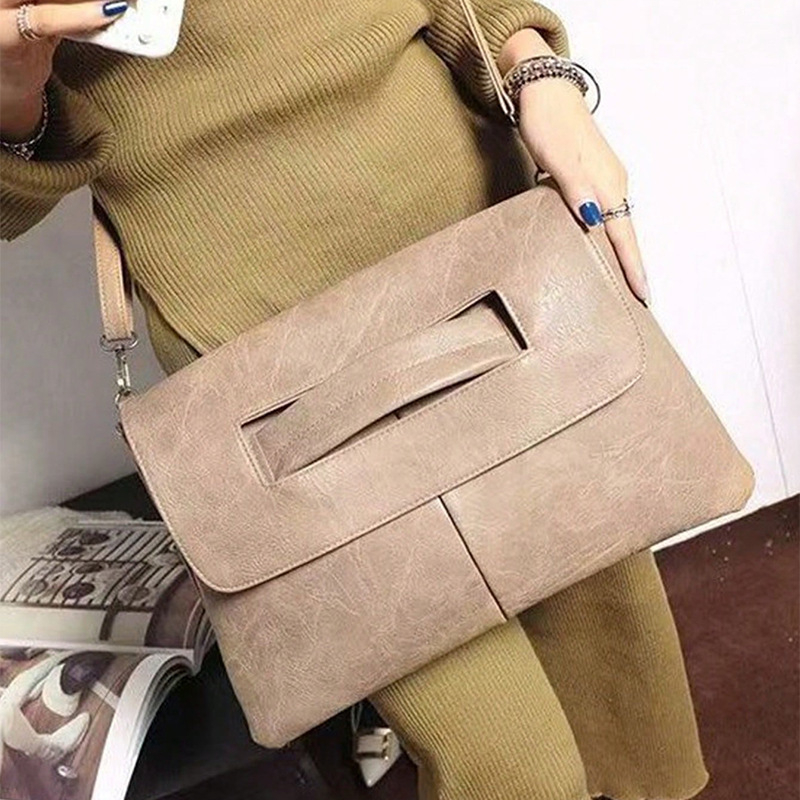 Uus kvaliteetne õlakott-portfell suure mahutavusega lihtne õlakott-portfell sidurikotiga ümbrikukott