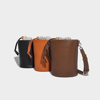 Υψηλής ποιότητας γυναικεία τσάντα bucket με κορδόνι, μοντέρνα, ρετρό τσάντα ώμου, μόδα για το φθινόπωρο και τον χειμώνα του 2023