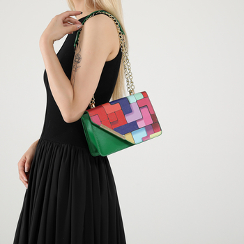 Prekogranična nova lančana torba za žene, modna ljetna 2024., kontrastna torba preko ramena, popularna mala četvrtasta torba ove godine