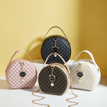 Kvetinová malá okrúhla taška 2024 malá taška jednoduchá ležérna malá taška výrobcovia zahraničného obchodu veľkoobchodná potlač tašky v zahraničnom štýle