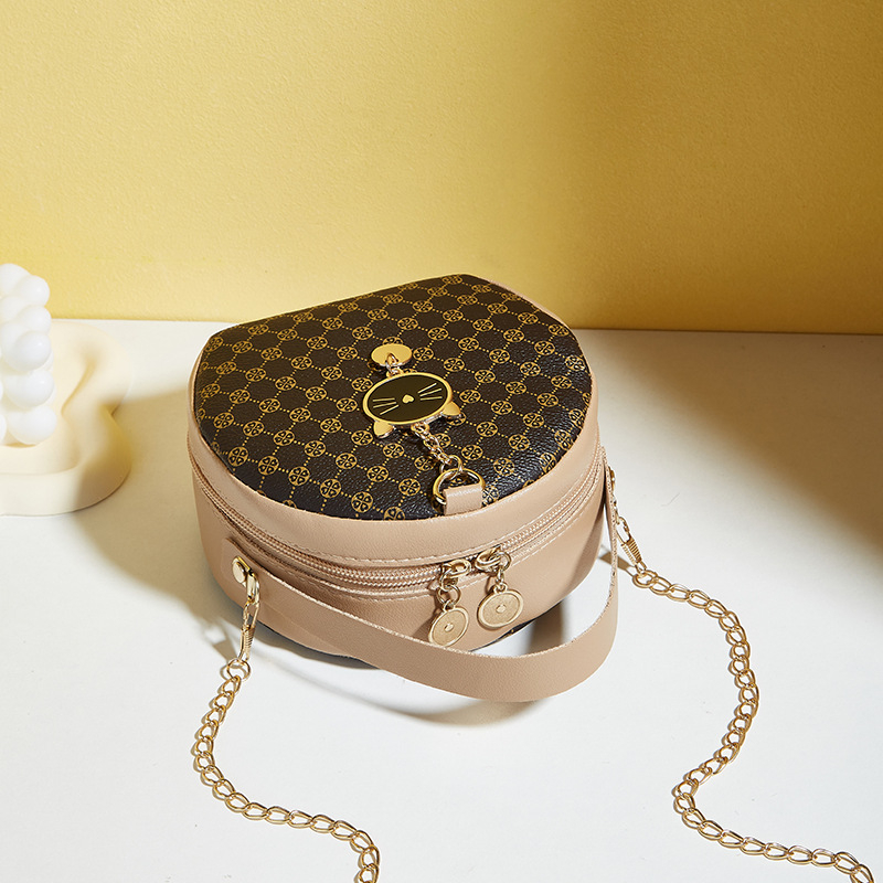 Kvetinová malá okrúhla taška 2024 malá taška jednoduchá ležérna malá taška výrobcovia zahraničného obchodu veľkoobchodná potlač tašky v zahraničnom štýle