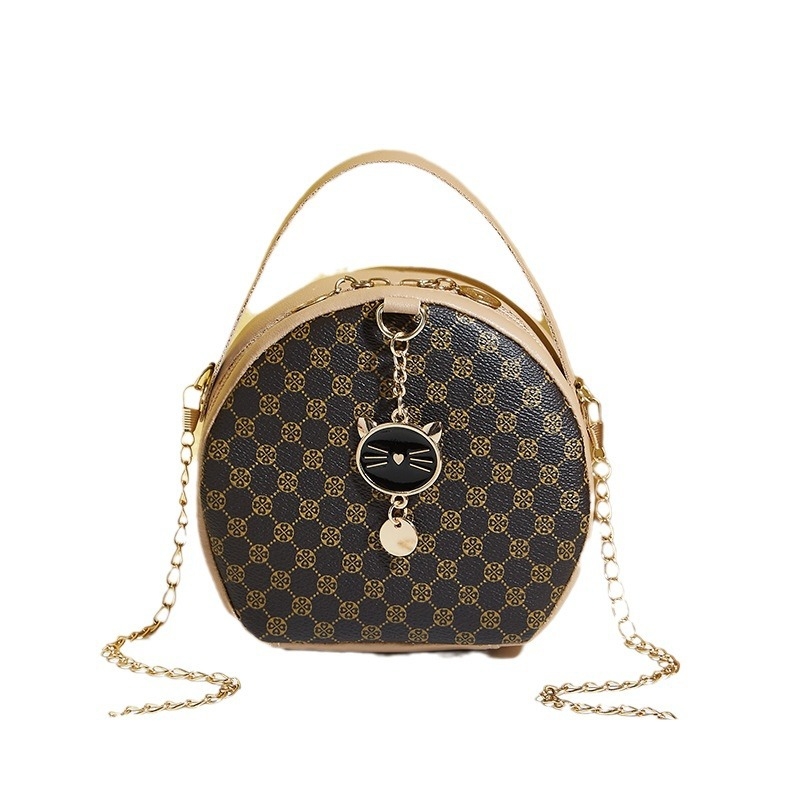 Kvetinová malá okrúhla taška 2024 malá taška jednoduchá ležérna malá taška výrobcovia zahraničného obchodu veľkoobchodná potlač tašky v zahraničnom štýle