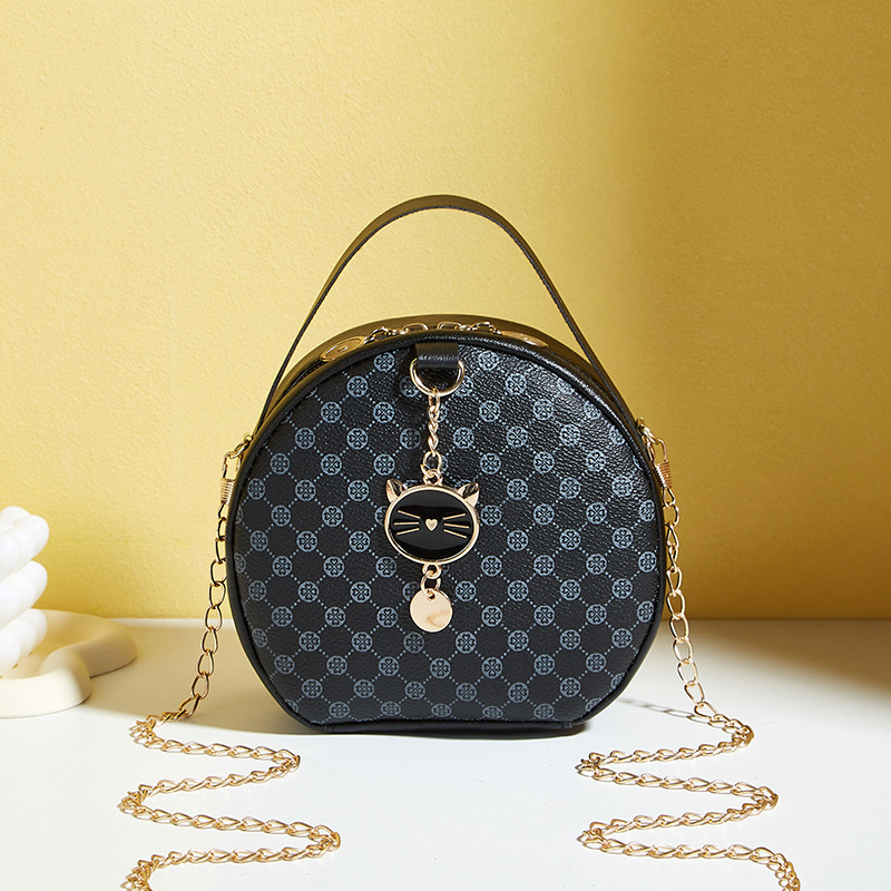 Kvetinová malá okrúhla taška 2024 malá taška jednoduchá ležérna malá taška výrobcovia zahraničného obchodu veľkoobchodná potlač tašky v zahraničnom štýle