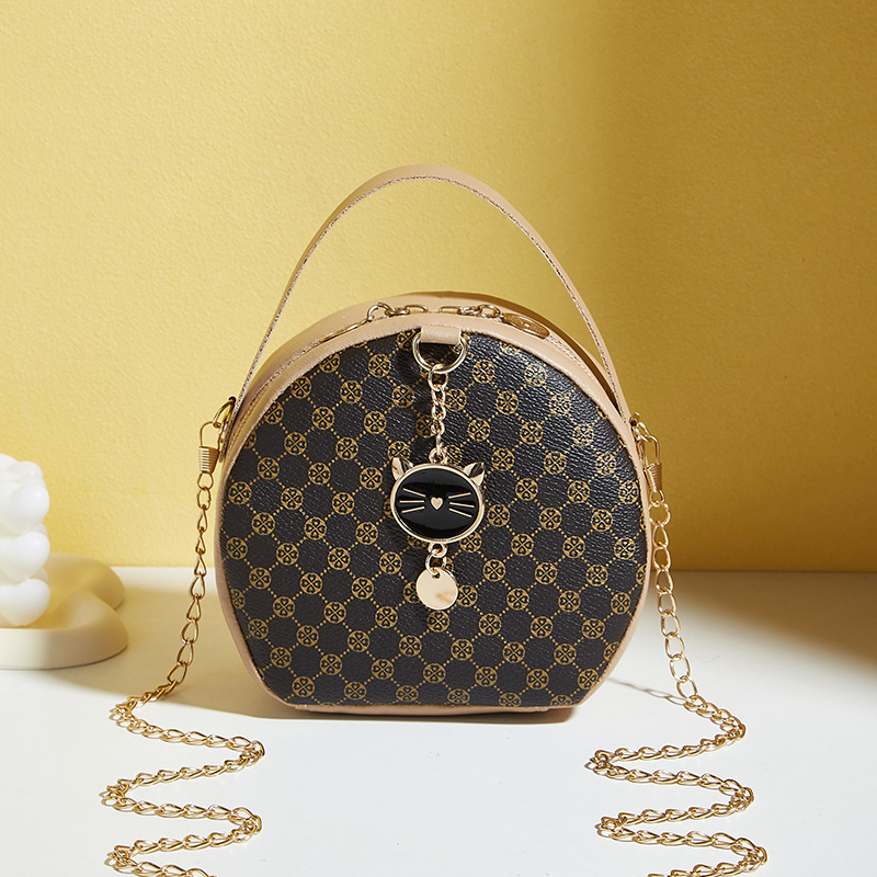 Kvetinová malá okrúhla taška 2024 malá taška jednoduchá ležérna malá taška výrobcovia zahraničného obchodu veľkoobchodná potlač tašky v zahraničnom štýle