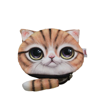 Nauja tarpvalstybinė monetų piniginė katės piniginė animacinių filmukų avataras mados mielas trimatis katės monetų piniginė