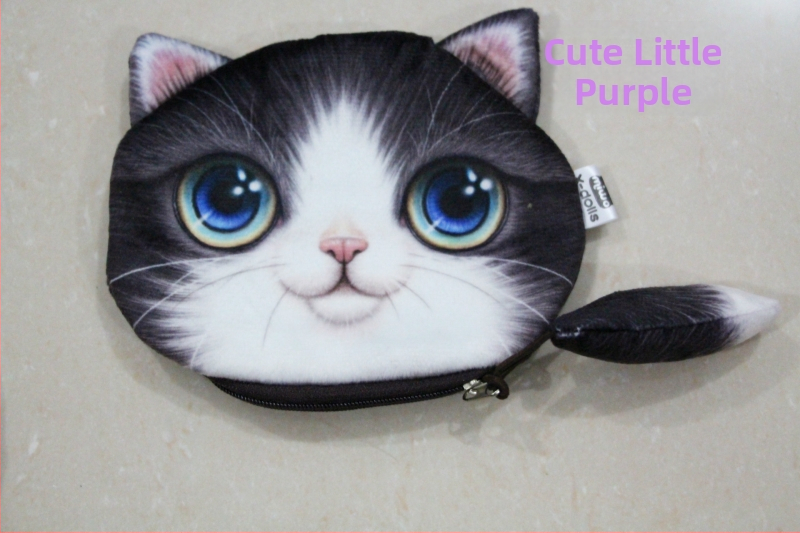 Nauja tarpvalstybinė monetų piniginė katės piniginė animacinių filmukų avataras mados mielas trimatis katės monetų piniginė