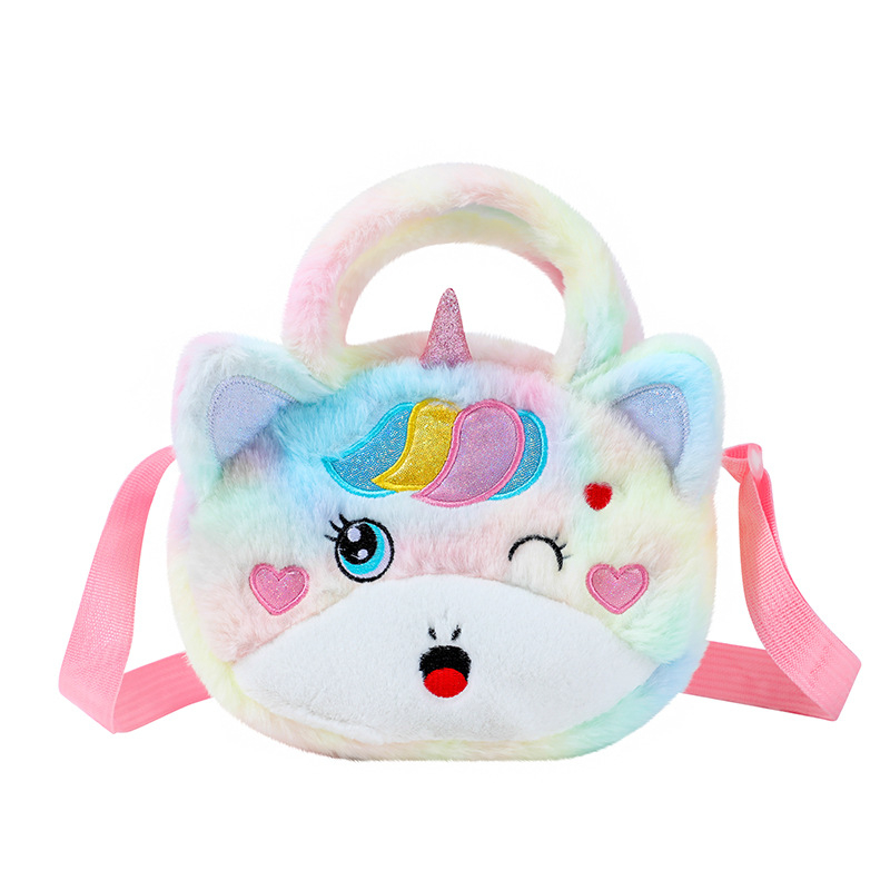 Τσάντα χιαστί Spot Plush Unicorn, χαριτωμένη γυναικεία τσάντα ώμου, τσάντα αποθήκευσης κινητού τηλεφώνου, πορτοφόλι κερμάτων