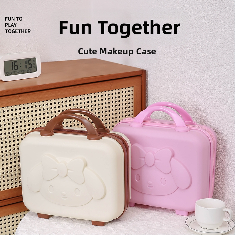 14-инчов мъжки и дамски детски куфар с анимационни шарки, чанта за съхранение, кутия за сувенири, PP козметичен куфар с голям капацитет