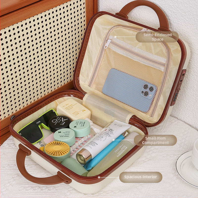 14-инчов мъжки и дамски детски куфар с анимационни шарки, чанта за съхранение, кутия за сувенири, PP козметичен куфар с голям капацитет