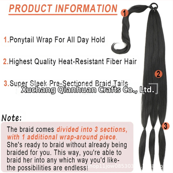 Väliskaubanduse piiriülene hobusesaba punutis punutis Amazoni enimmüüdud kolmeharuline punutis punutud ponyta