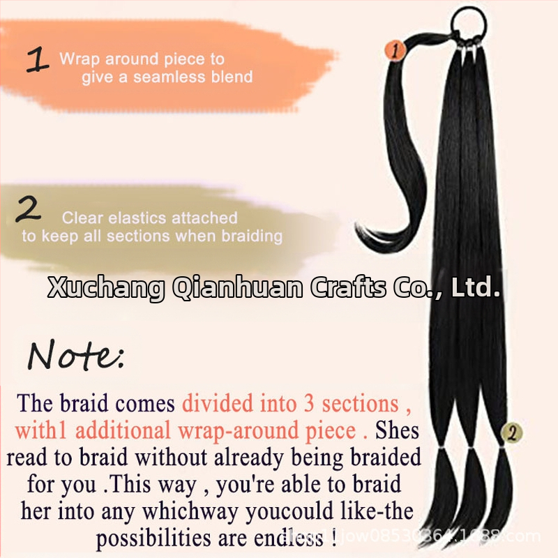 Външна търговия трансгранична плитка опашка плитка плитка Amazon най-продаваната тринишкова плитка Плетена Ponyta