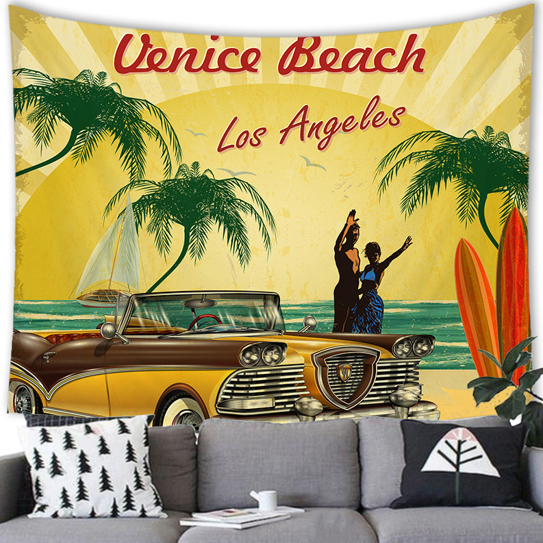 Tarpvalstybinis amerikietiško retro stiliaus „American City“ persikų odos gobeleno sienų pakabinimo gamyklos tiekimas pagal figūrėlę G192