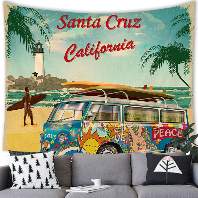 Tarpvalstybinis amerikietiško retro stiliaus „American City“ persikų odos gobeleno sienų pakabinimo gamyklos tiekimas pagal figūrėlę G192