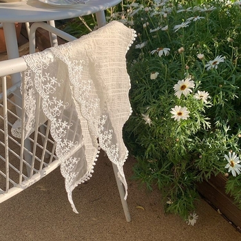 Prantsuse stiilis pitsist kolmnurkne sall naistele suvine uus armas magusa tüdruku pastoraalse stiili kleit dekoratiivne pearätt juuksepael