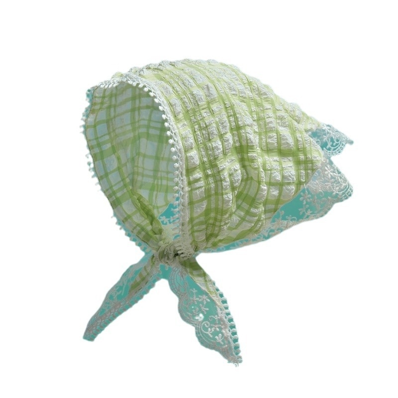 Prantsuse stiilis pitsist kolmnurkne sall naistele suvine uus armas magusa tüdruku pastoraalse stiili kleit dekoratiivne pearätt juuksepael