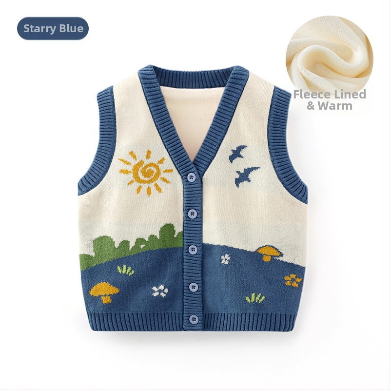 K-stiilis armas puhtast puuvillast pehme laste vest kootud vest beebidele Kategooria sügisene ülerõivaste laste kardiganvest