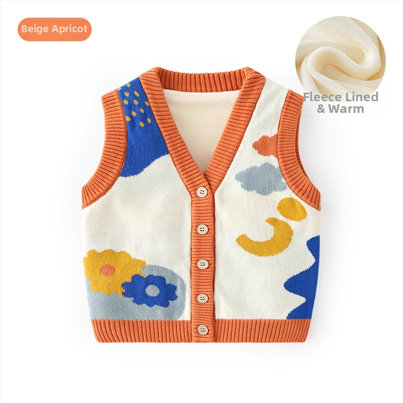 K-stiilis armas puhtast puuvillast pehme laste vest kootud vest beebidele Kategooria sügisene ülerõivaste laste kardiganvest