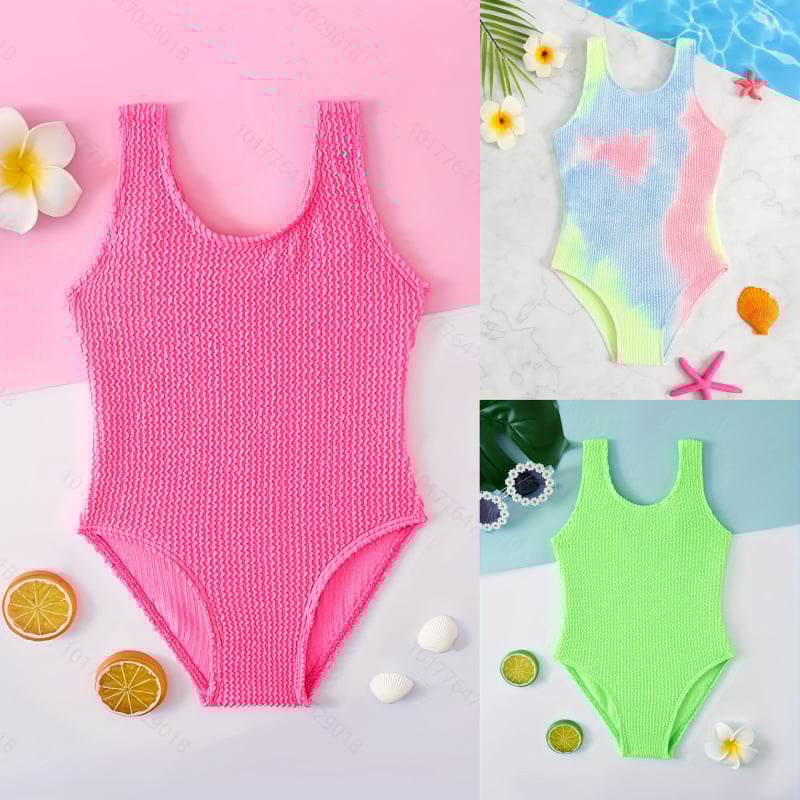 Costume de baie Amazon pentru bebeluși și fetițe, costume de baie fără mâneci, cu imprimeu de izvoare termale pentru plajă