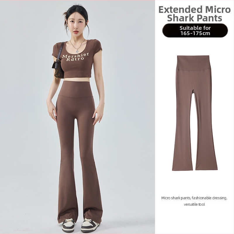 Hlače od ledene svile, blago proširene, za žene, ljetna gornja odjeća, hlače visokog struka, mikro ženske tanke proširene hlače za jogu, ljetni tanki stil