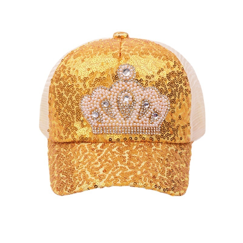 Novi dječji mrežasti šešir krunske princeze, ljetni vanjski šešir za sunce sa šljokicama, prekogranična opskrba dječjim mrežastim šeširom za sunce