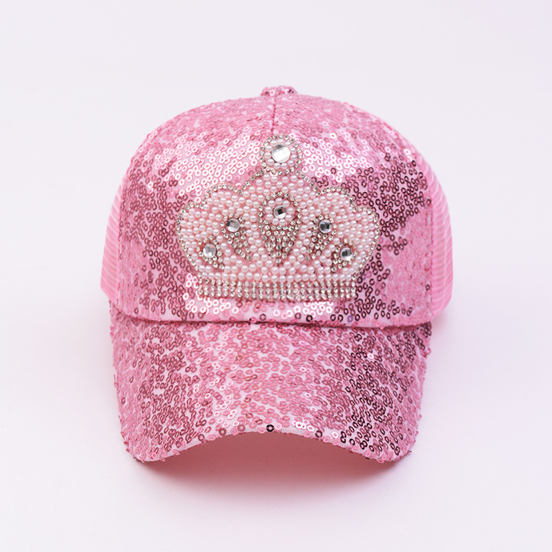 Novi dječji mrežasti šešir krunske princeze, ljetni vanjski šešir za sunce sa šljokicama, prekogranična opskrba dječjim mrežastim šeširom za sunce