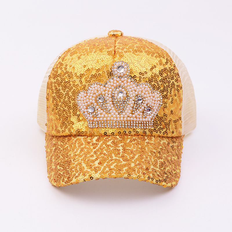 Novi dječji mrežasti šešir krunske princeze, ljetni vanjski šešir za sunce sa šljokicama, prekogranična opskrba dječjim mrežastim šeširom za sunce