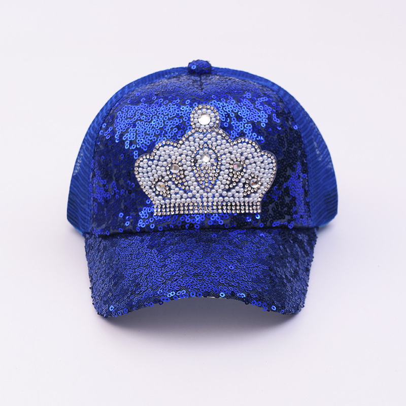 Novi dječji mrežasti šešir krunske princeze, ljetni vanjski šešir za sunce sa šljokicama, prekogranična opskrba dječjim mrežastim šeširom za sunce