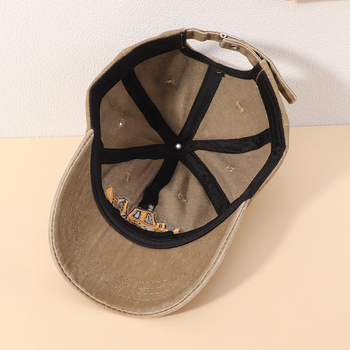 Prekogranična veleprodaja dječjih kapa sa šiljkom, jednostavna bejzbolska kapa za dječake, sunčani šešir crtani bager za pranje