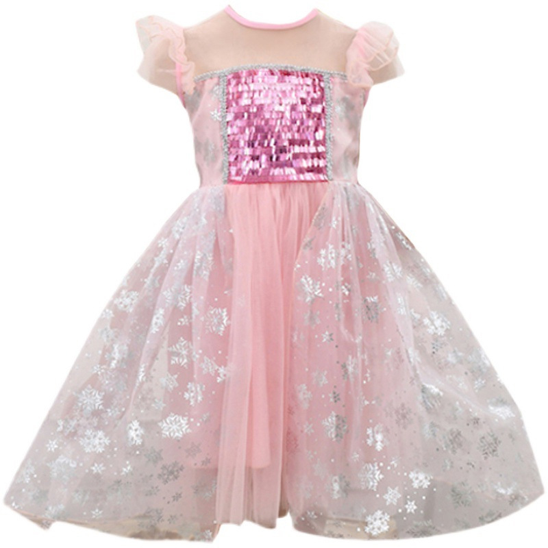 Tüdrukute printsess Anna Frozen suvine uus halloweeni sünnipäevakleit superhaldja kostüüm ilus lääne stiilis