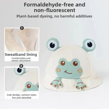 Slatka mala žablja dječja kapa za proljeće i jesen, tanka sjenila za sunce, dječja kapa za sunčanje za putovanja, za dječake i djevojčice, dječja kapa za sunčanje