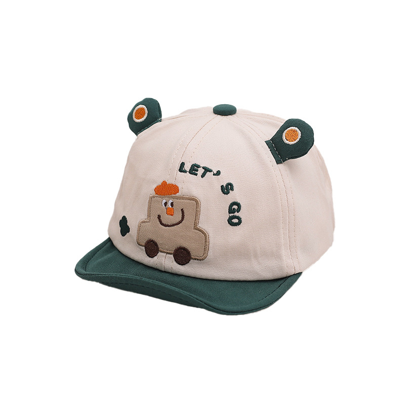 Pălărie pentru copii de primăvară și toamnă cu desene animate super drăguțe cu mașină, șapcă de baseball pentru băieți și fete, capac de protecție solară pentru călătorii pentru bebeluși