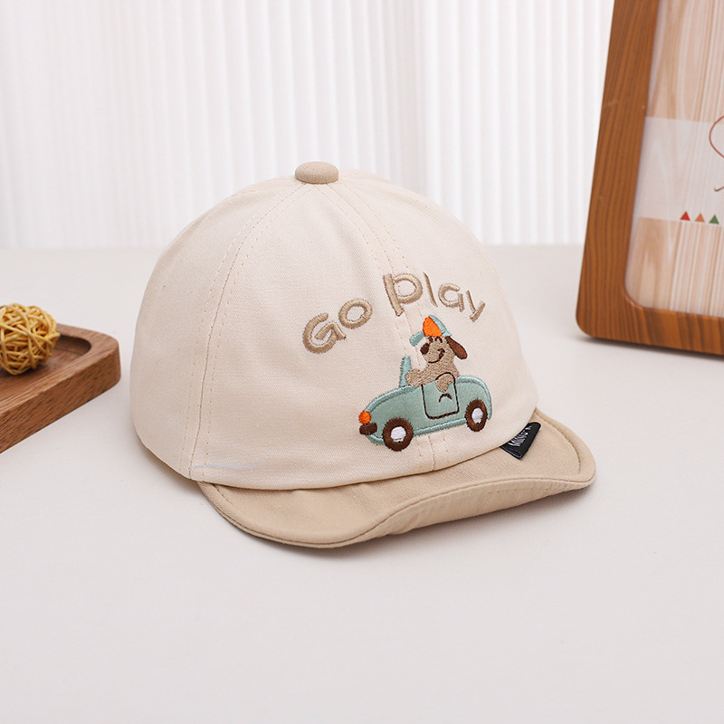Pălărie pentru copii de primăvară și toamnă cu desene animate super drăguțe cu mașină, șapcă de baseball pentru băieți și fete, capac de protecție solară pentru călătorii pentru bebeluși