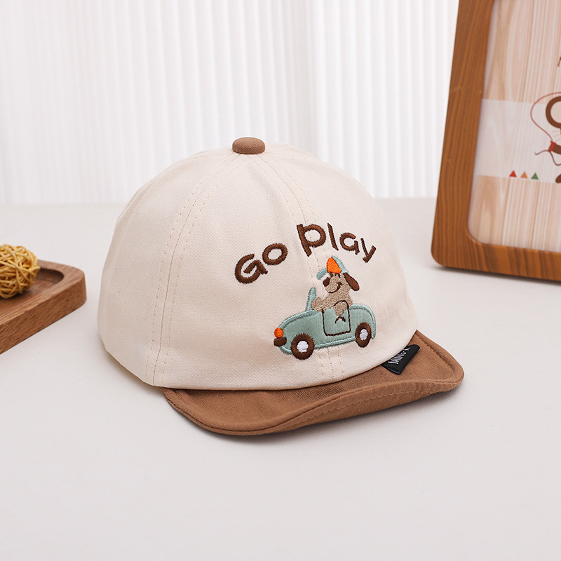 Pălărie pentru copii de primăvară și toamnă cu desene animate super drăguțe cu mașină, șapcă de baseball pentru băieți și fete, capac de protecție solară pentru călătorii pentru bebeluși