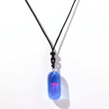 Piiriülesed plahvatused Meduusid Helendav Kaelakee Vaigust Helendav Ripats Lihtne Geomeetriline Niši Ehted Käsitsi Valmistatud Paar