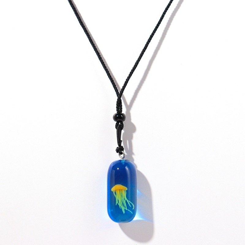 Piiriülesed plahvatused Meduusid Helendav Kaelakee Vaigust Helendav Ripats Lihtne Geomeetriline Niši Ehted Käsitsi Valmistatud Paar