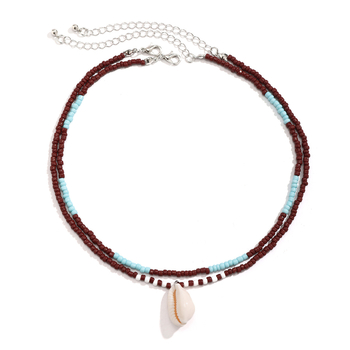 Euroopa ja Ameerika stiilis piiriülesed riisihelmed ranna-ookeani kuumalt müüdavad aksessuaarid, mis sobivad kokku meritähe kaelakeega, koorega kaelakee naiste ehted