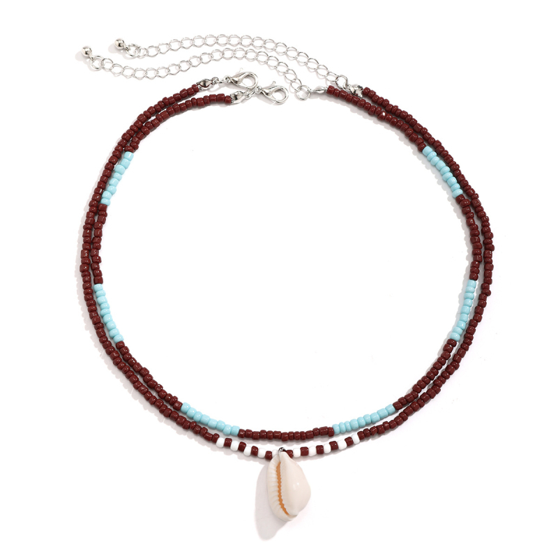 Euroopa ja Ameerika stiilis piiriülesed riisihelmed ranna-ookeani kuumalt müüdavad aksessuaarid, mis sobivad kokku meritähe kaelakeega, koorega kaelakee naiste ehted