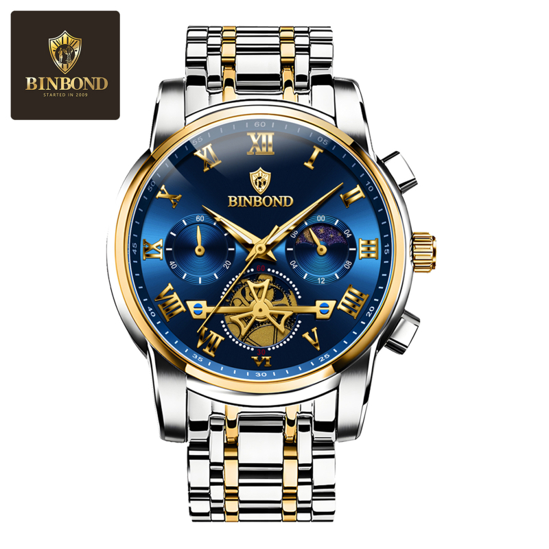 Binbangi kaubamärgiga kellad hulgimüügitootjatelt, helendavad õõnsad veekindlad piiriülesed kvartskellad, meeste kellad, väliskaubanduse meeste kellad