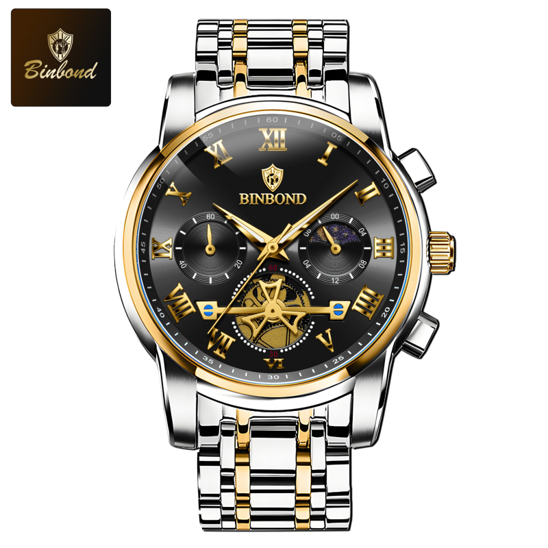 Binbangi kaubamärgiga kellad hulgimüügitootjatelt, helendavad õõnsad veekindlad piiriülesed kvartskellad, meeste kellad, väliskaubanduse meeste kellad