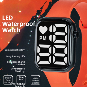 Y1 eksporta e-komercijas karsti pārdots LED digitālais pulkstenis zēniem un meitenēm, bērnu gaismas digitālais pulkstenis, ūdensizturīgs liels ciparnīcas ciparnīca