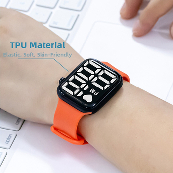 Y1 eksporta e-komercijas karsti pārdots LED digitālais pulkstenis zēniem un meitenēm, bērnu gaismas digitālais pulkstenis, ūdensizturīgs liels ciparnīcas ciparnīca