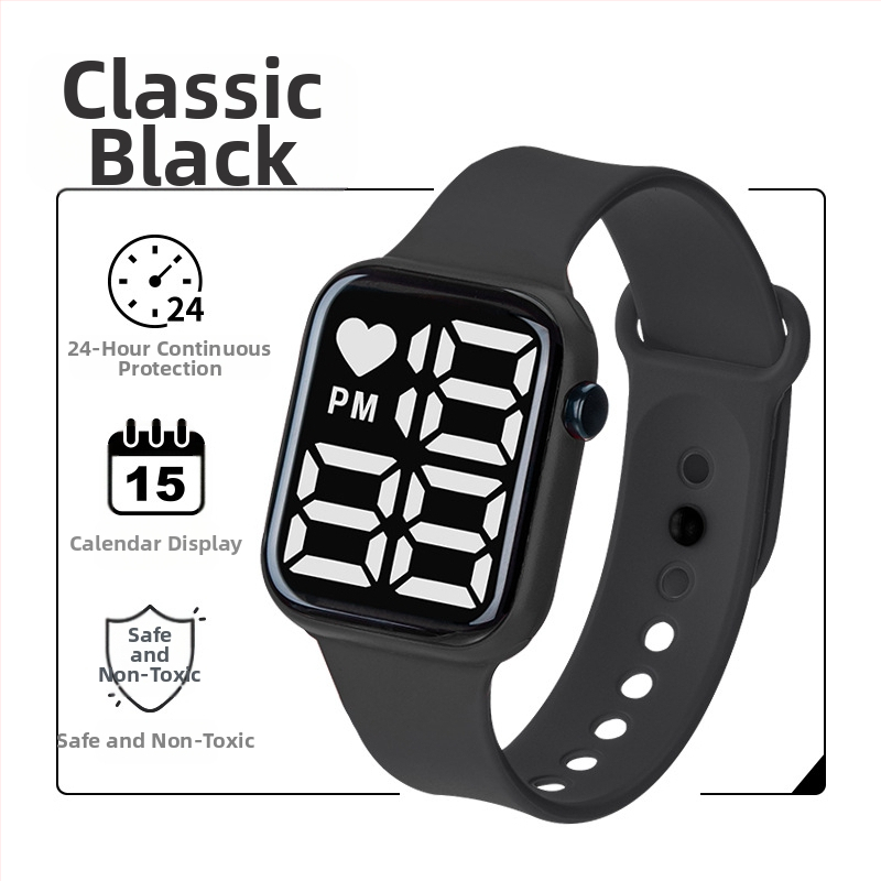 Y1 eksporta e-komercijas karsti pārdots LED digitālais pulkstenis zēniem un meitenēm, bērnu gaismas digitālais pulkstenis, ūdensizturīgs liels ciparnīcas ciparnīca