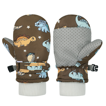 Γάντια σκι εξωτερικού χώρου για παιδιά 3-9 ετών, χειμερινά, με επένδυση από παχύ φλις, αντιανεμικά και ζεστά, για άνδρες και γυναίκες, για ποδηλατικά αθλήματα